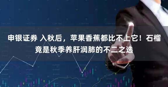 申银证券 入秋后，苹果香蕉都比不上它！石榴竟是秋季养肝润肺的不二之选